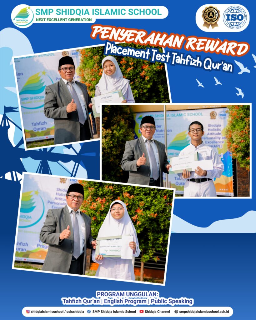 Penyerahan Reward Placement test Tahfizh Qur’an – Agustus 2026